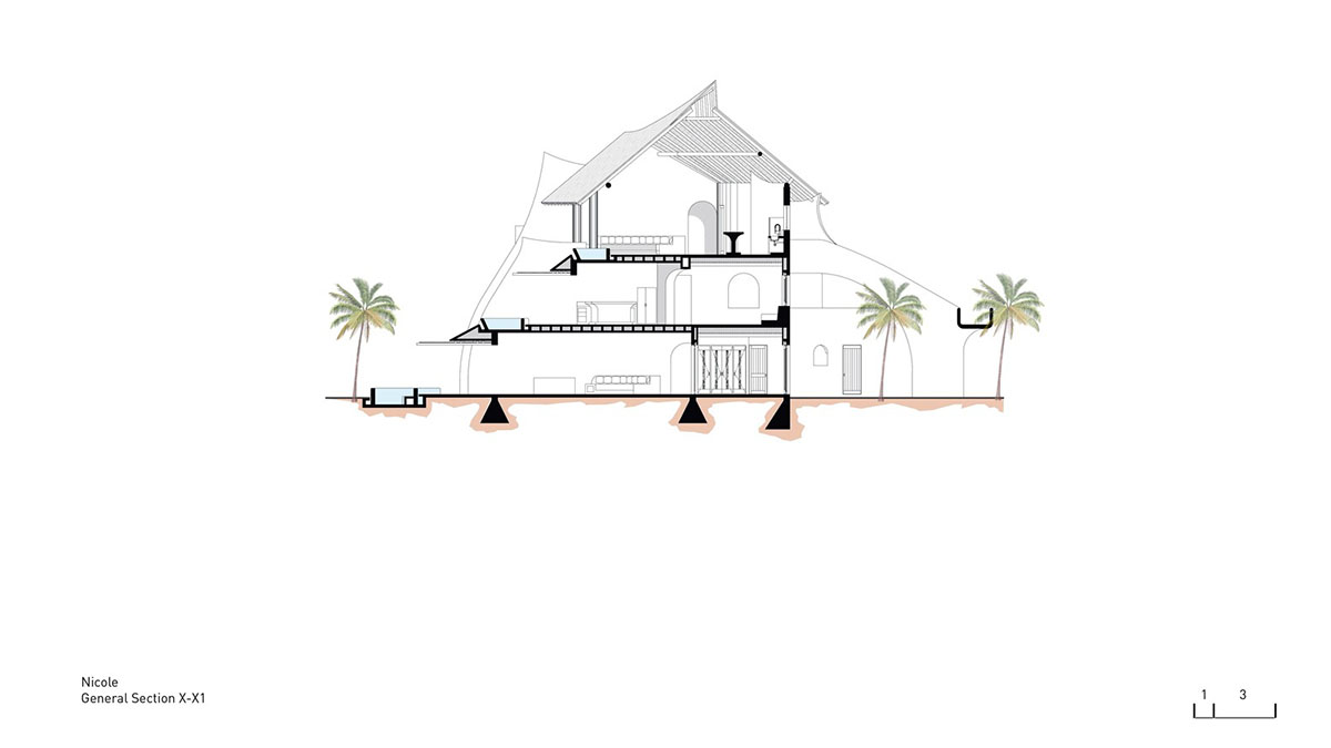 Zozaya Arquitectos built beachfront residences creating sculpted details in surf villa of Troncones