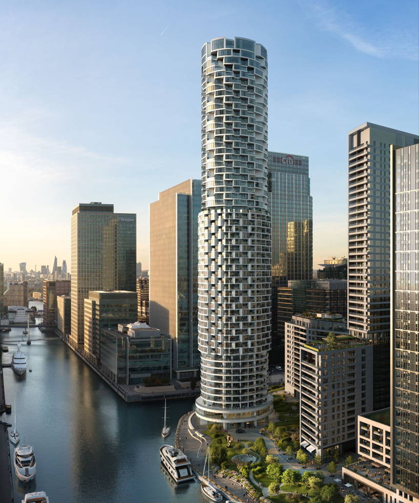 Herzog & de Meuron releases new images of its first UK residential tower made of a sculpted form