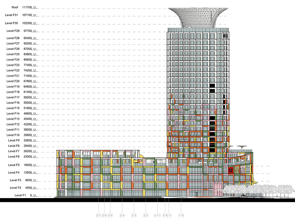 MVRDV transforms old mixed-use tower into a vibrant and colourful women and children’s centre