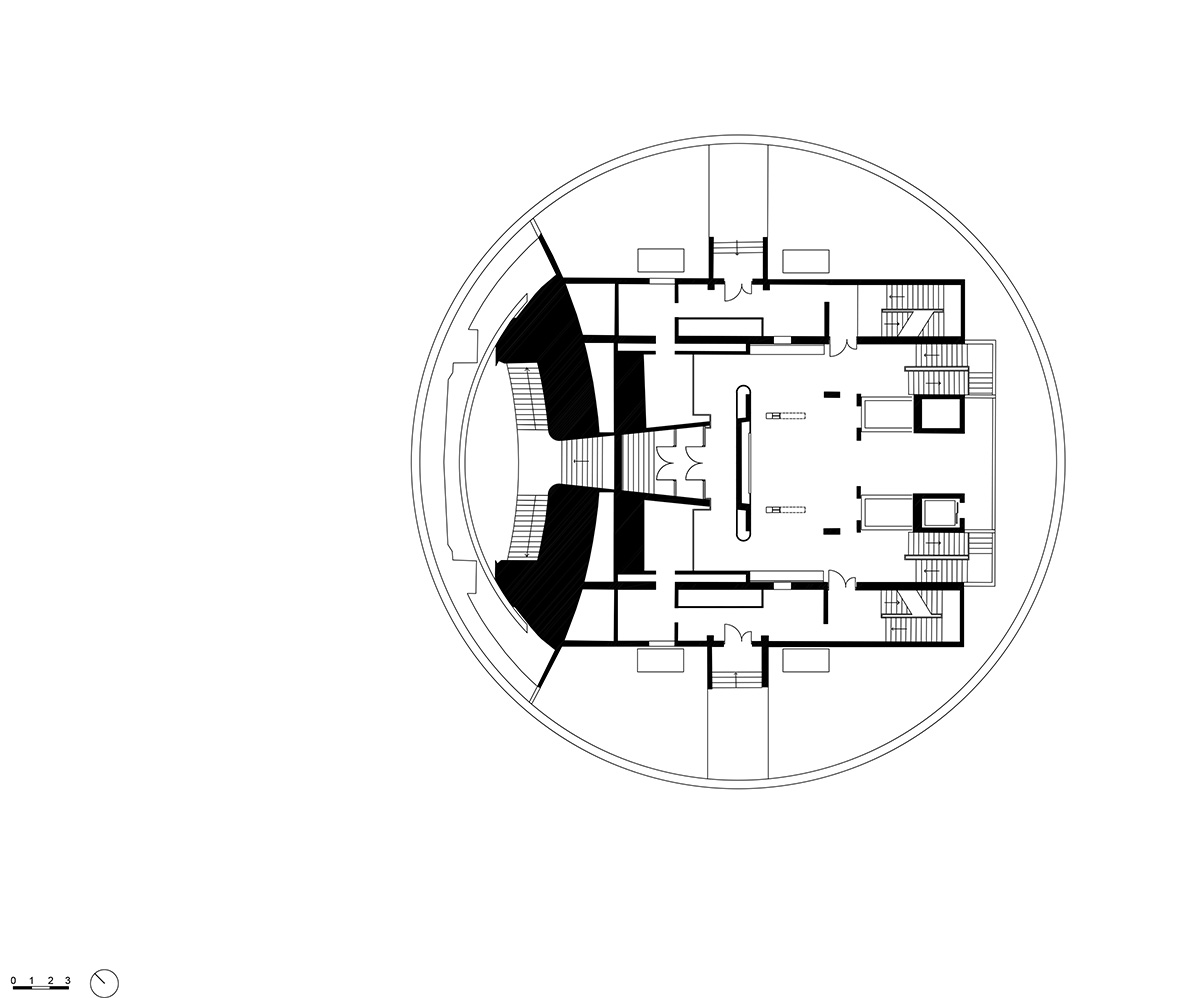 Loci Anima gives a new soul to 1985s hemispherical cinema with dichroic façade in Paris