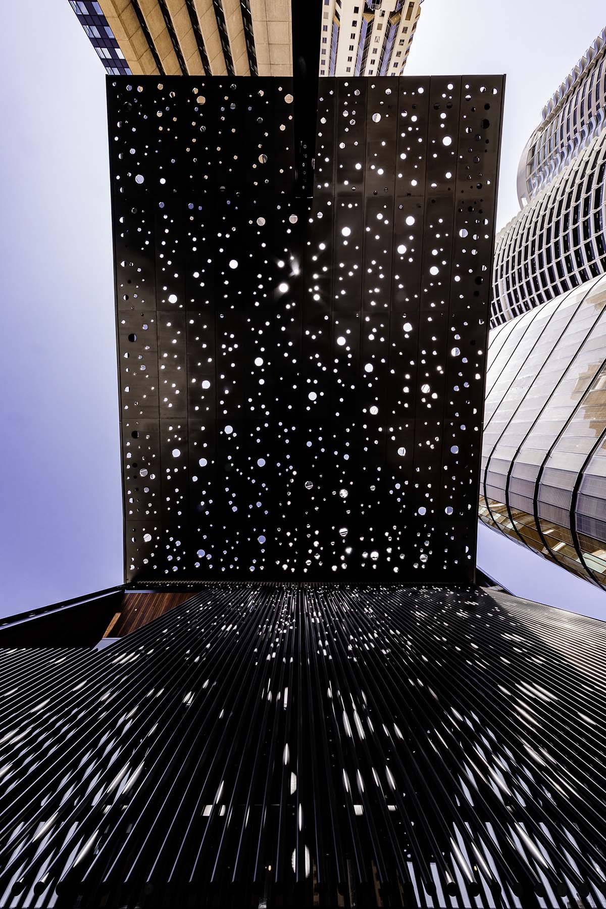 Adjaye Associates and Daniel Boyd add black porous canopy to Sydney Plaza 