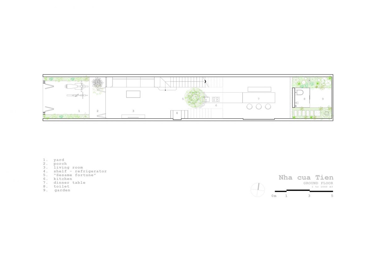 23o5 studio built narrow Tien House that can be adaptable to comfortable lifestyle in Vietnam 