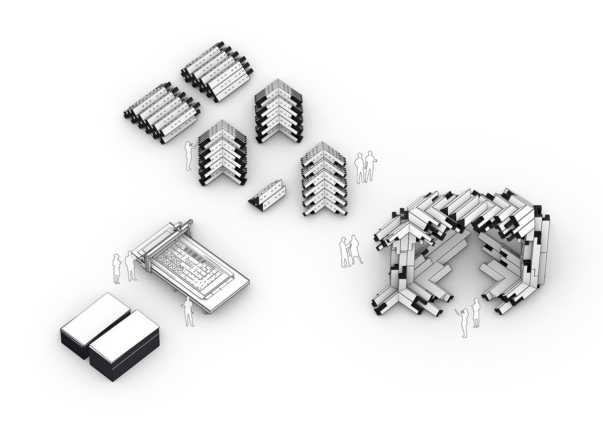 Gilles Retsin combines timber construction with Augmented Reality and Automation at the RA