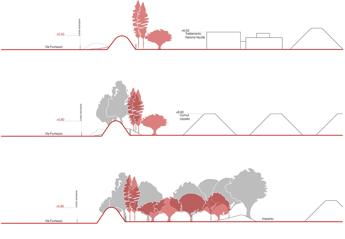 Large triangular surfaces camouflage this bioenergy power plant designed by Giovanni Vaccarini