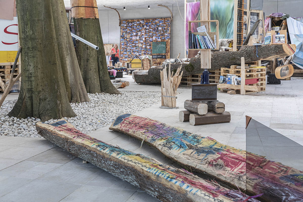 Nordic Countries Pavilion unfolds nomadic Sámi library as a social space at Venice Biennale
