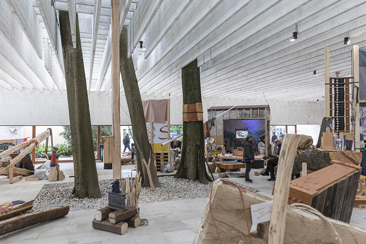 Nordic Countries Pavilion unfolds nomadic Sámi library as a social space at Venice Biennale