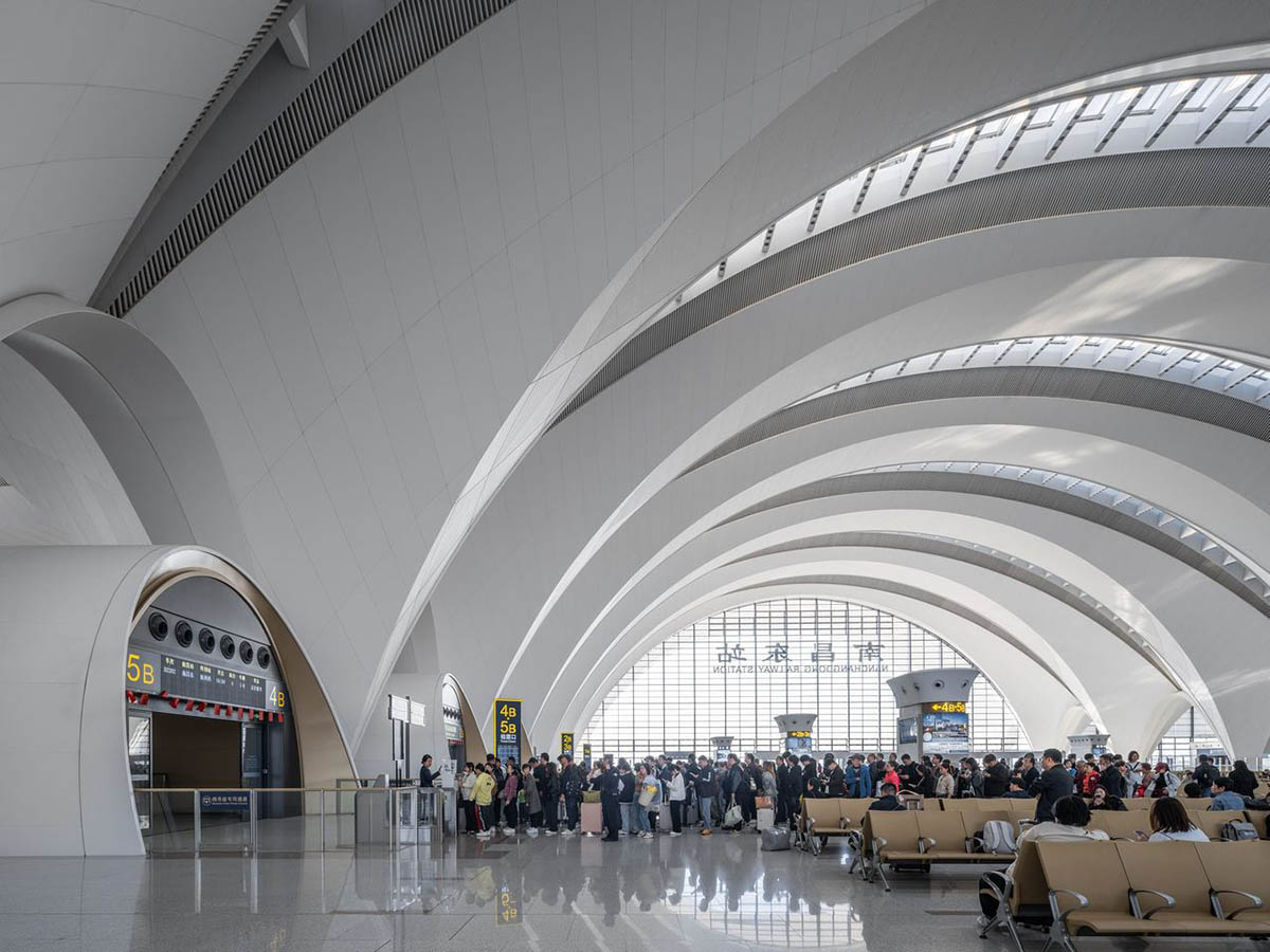 gmp completes Nanchang East Station with the rhythm of the arcs