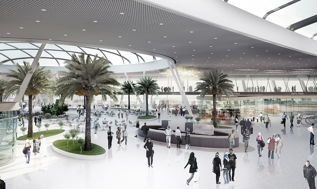 The Linear Arrangement of Spaces: Tehran International Airport T - 2