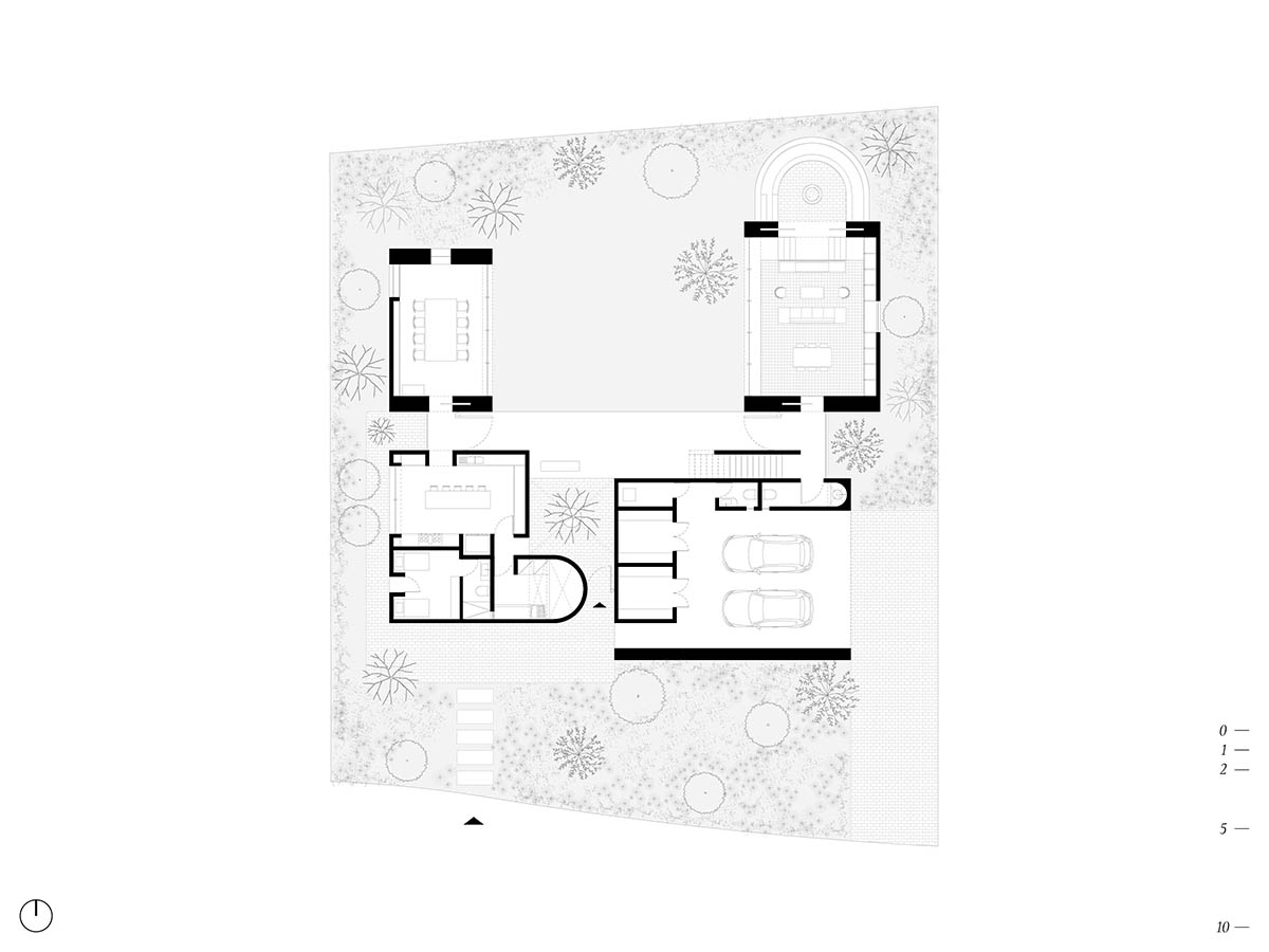 Casa Tejocote features intertwined volumes with pigmented concrete and tepetate colors in Mexico