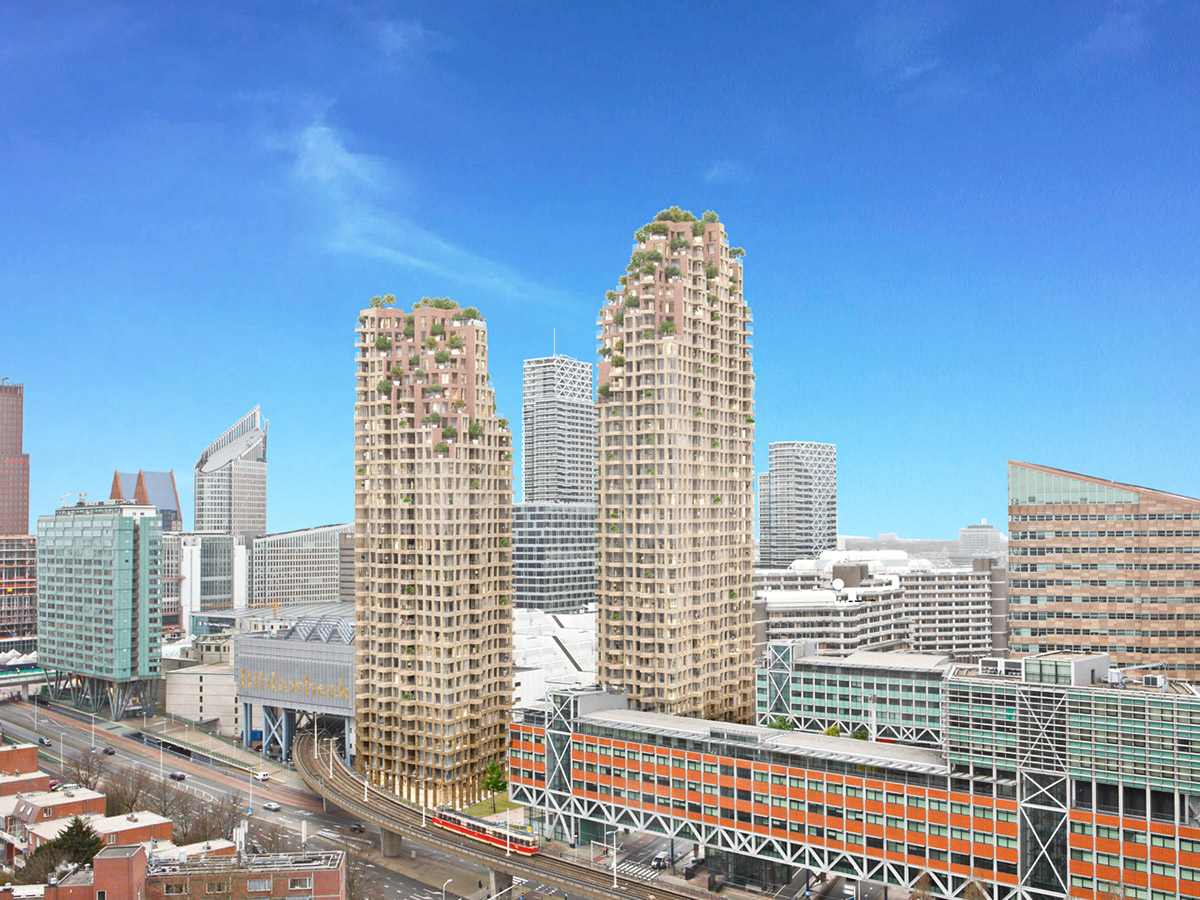 MVRDV densifies Netherland’s Hague city with tetris-looking residential towers