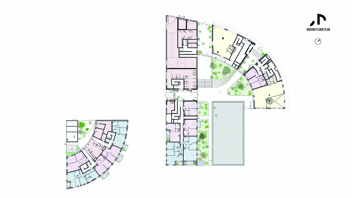 New residential complex by MVRDV is derived from geological formations in the riverside of Rennes