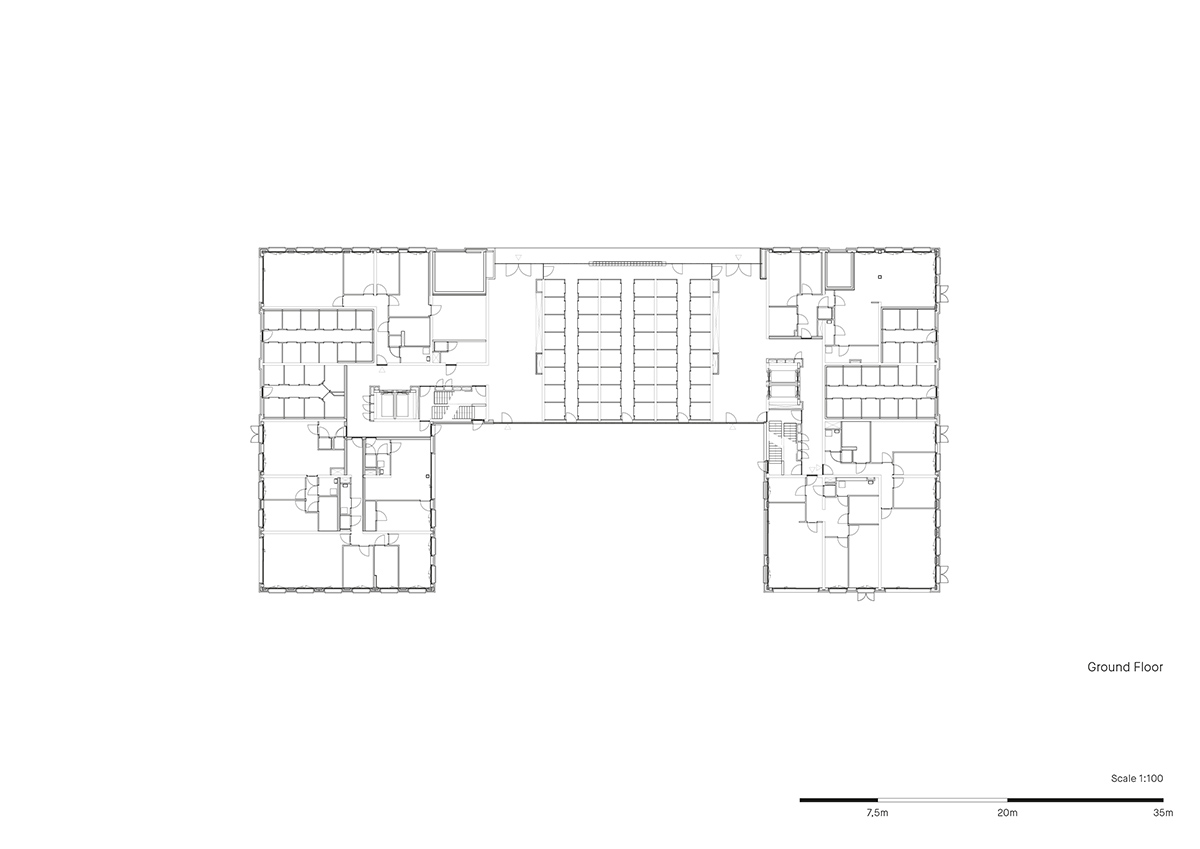 Mecanoo’s massive brick-clad De Halve Maen apartment building relieved with elegant details