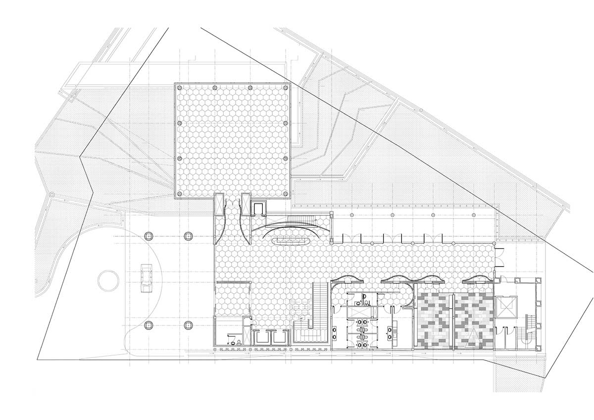 The interior of the Kuwait Embassy creates an inviting and warm atmosphere, designed by Architectkidd