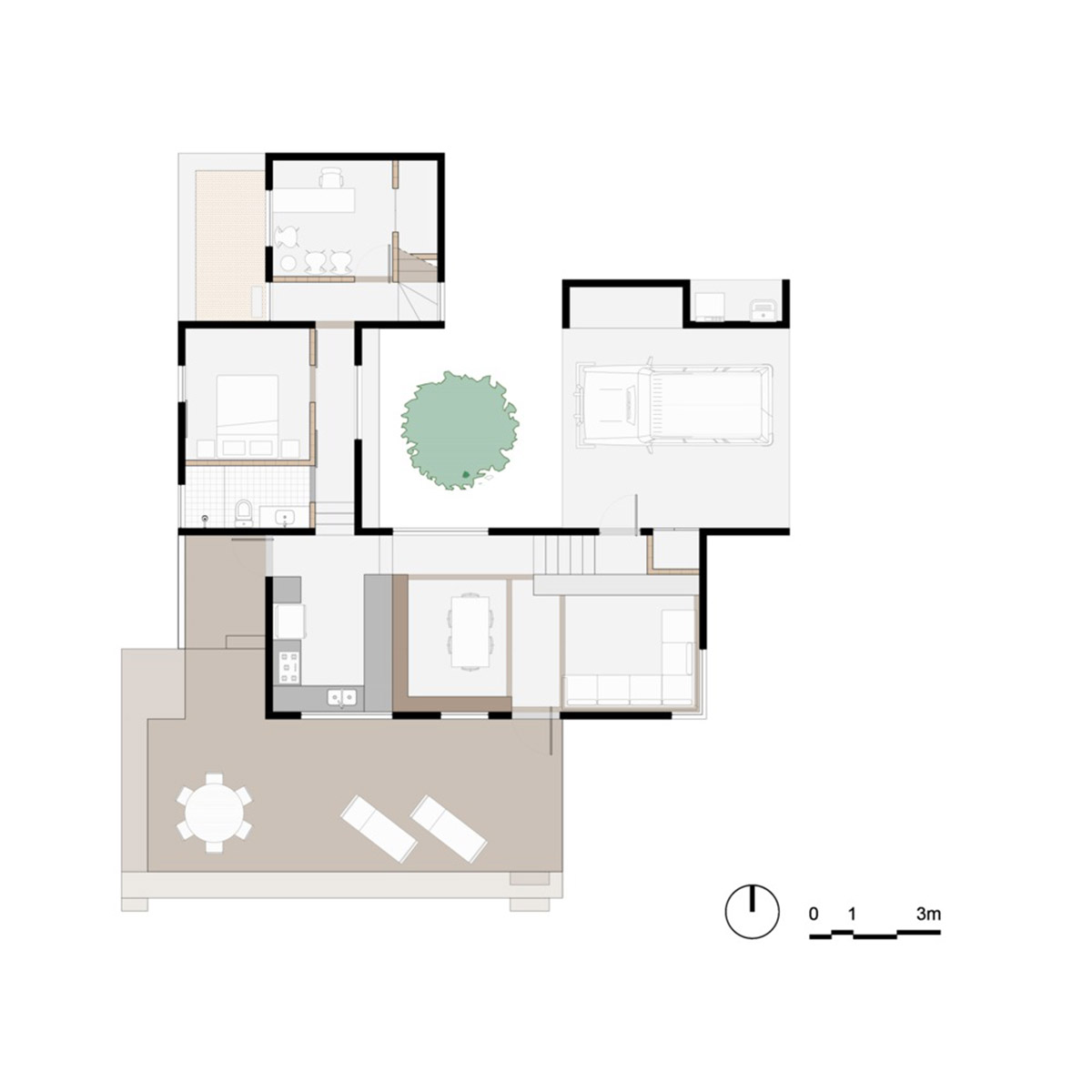 AUÁ arquitetos' reddish house seeks diversity for changing lifestyles in a human scale