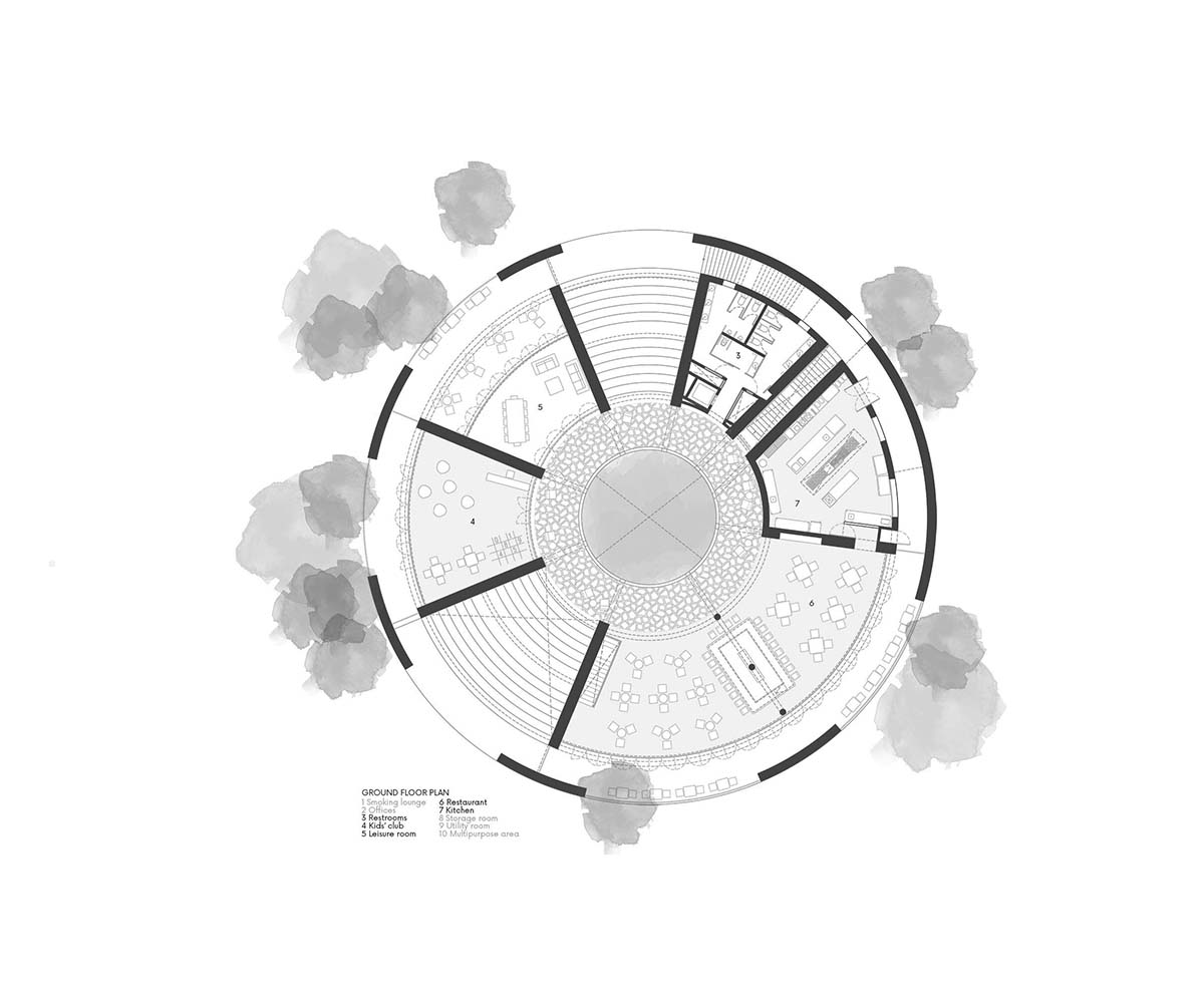 La Pedrera Clubhouse adopts a 360° concept nestled on the outskirts of the city of Atlixco