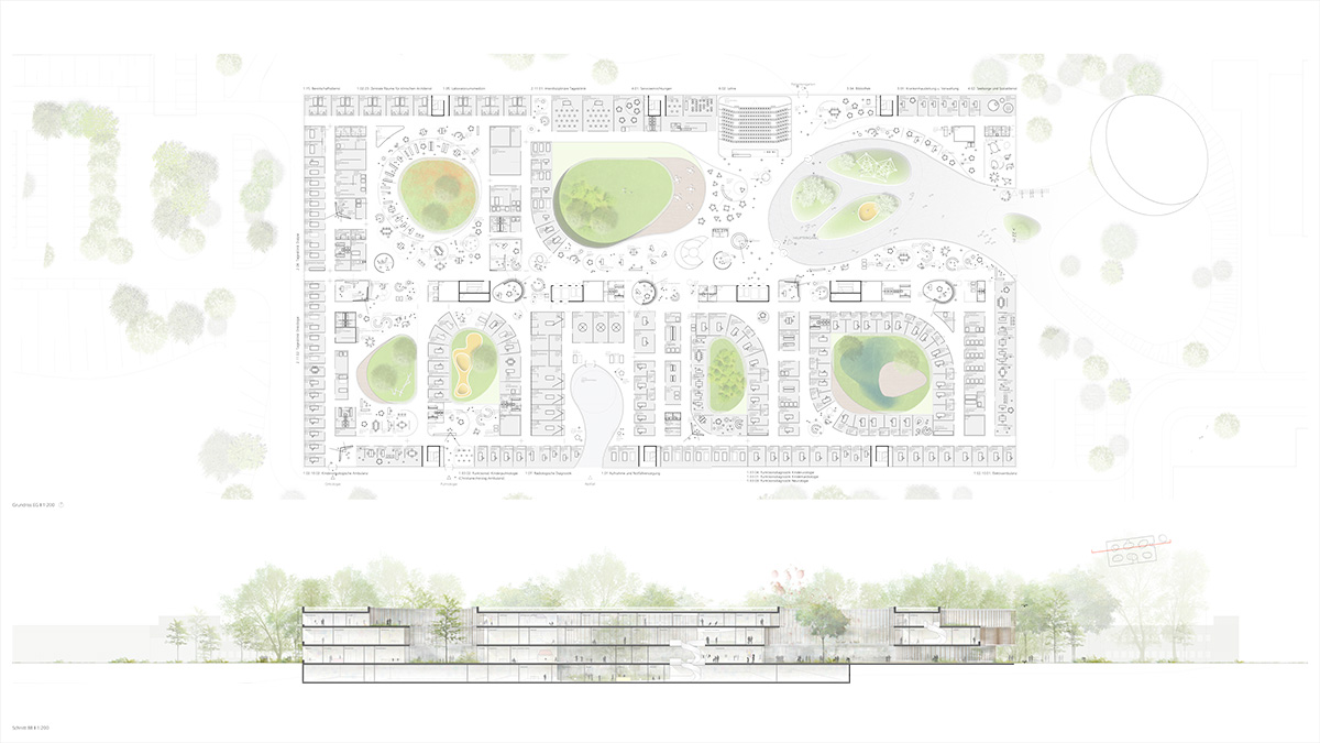Nickl & Partner unveils its competition proposal for Hauner’s Children’s Hospital in Munich