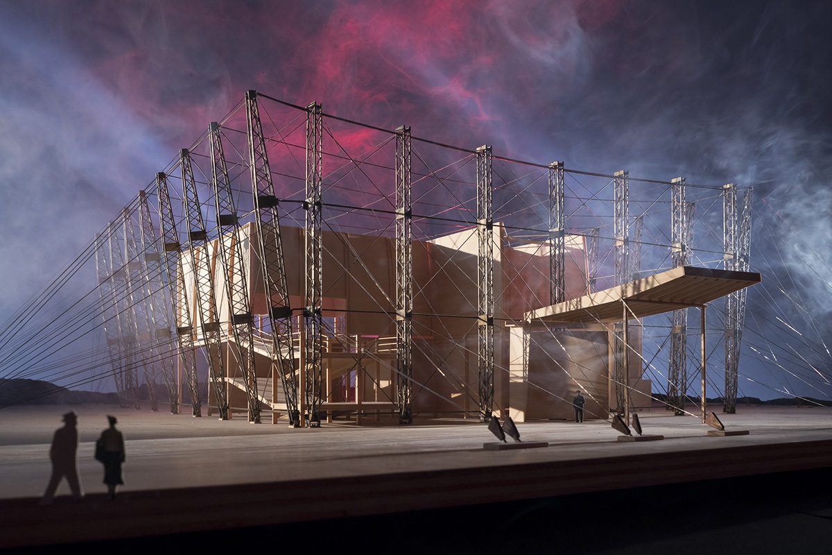 James Ewing photographs Columbia GSAPP’s Stagecraft exhibition as miniature drama of history