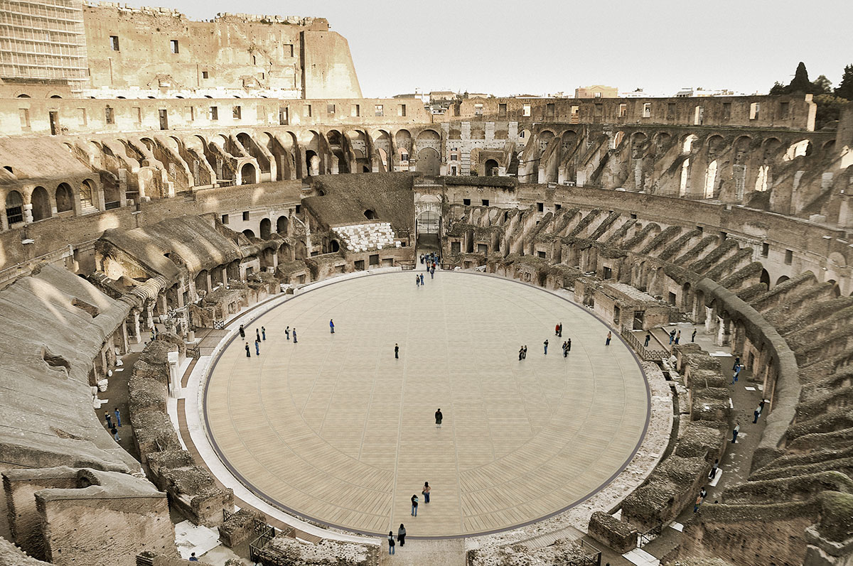 Images revealed for Rome's Colosseum arena that will feature retractable floor