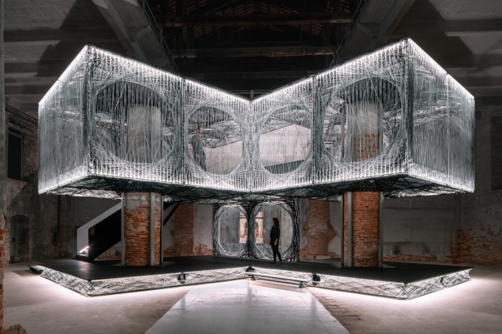 Achim Menges And Jan Knippers' Team Install Maison Fibre At Venice  Architecture Biennale