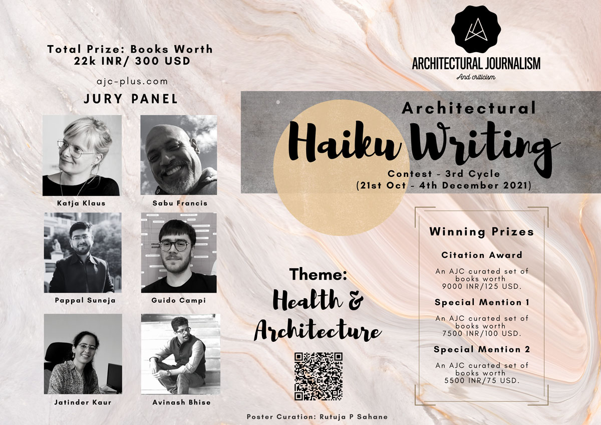 Call for Entries: Architectural Haiku Writing Contest, 3rd Cycle: Health & Architecture
