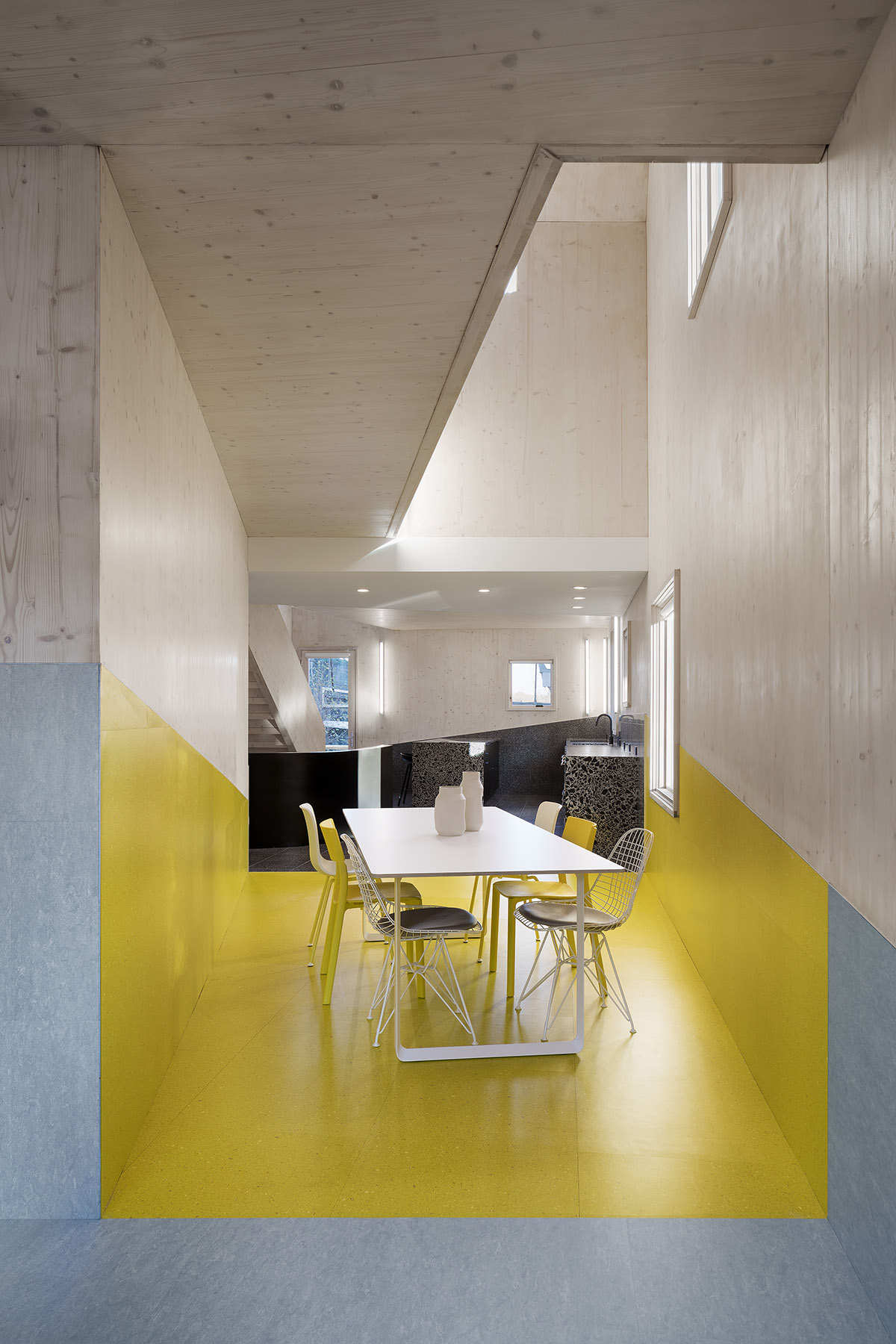 This family residence's roof plan establishes architecture of the building in Atlanta