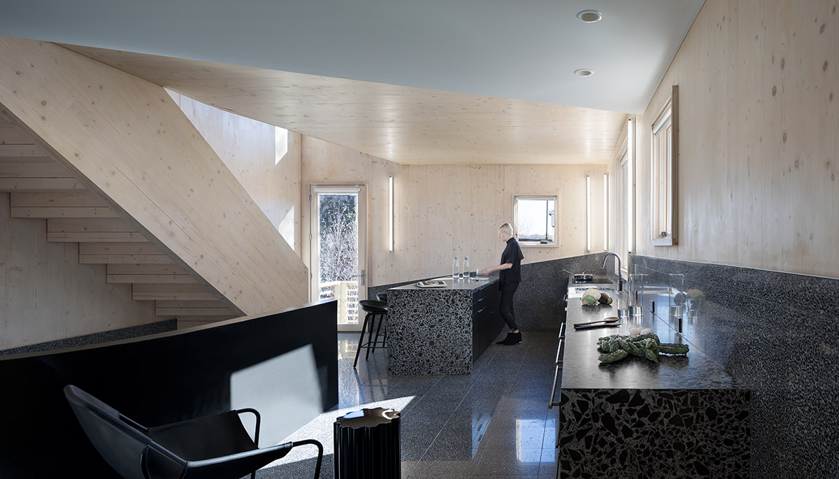 This family residence's roof plan establishes architecture of the building in Atlanta