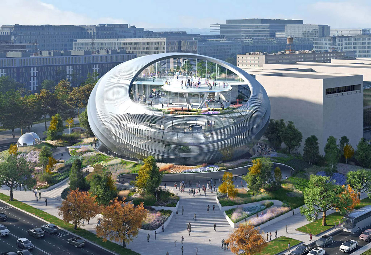 Five anonymous design proposals revealed for Bezos Learning Center in Washington D.C.
