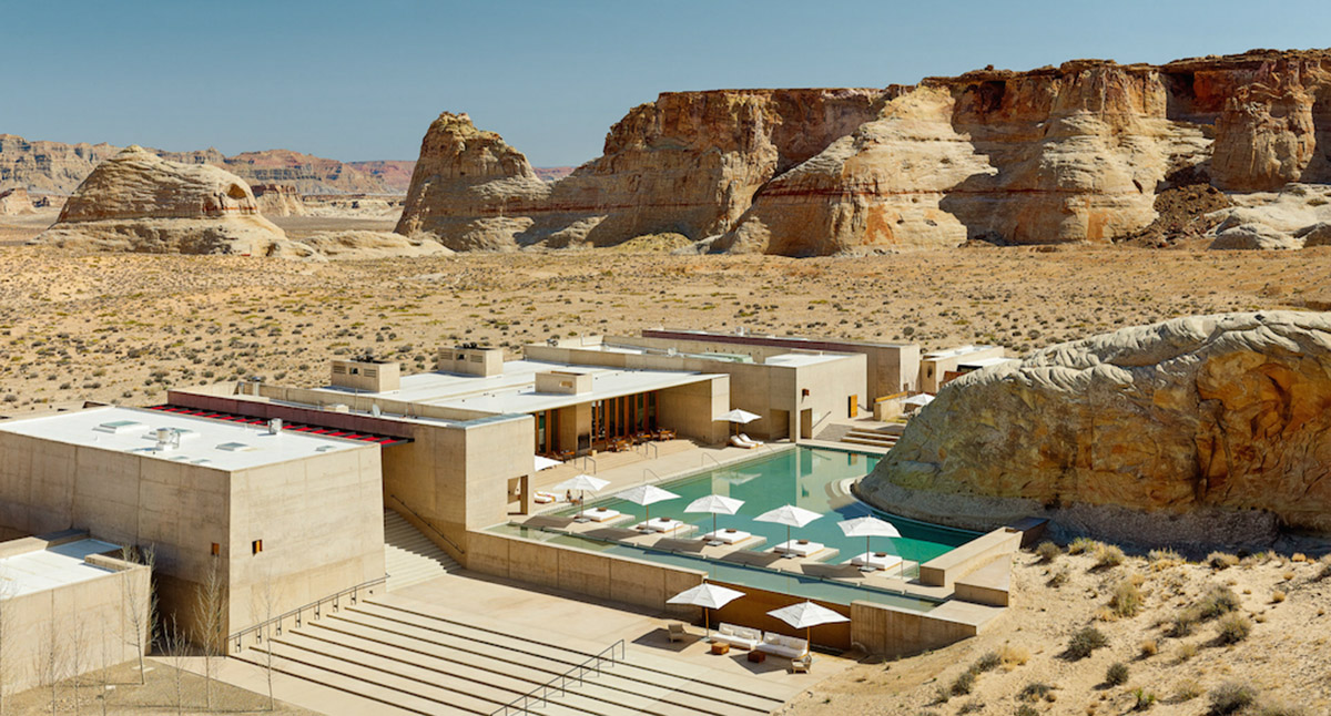This resort and spa perfectly blended in majestic cliffs and rock formations in southern Utah