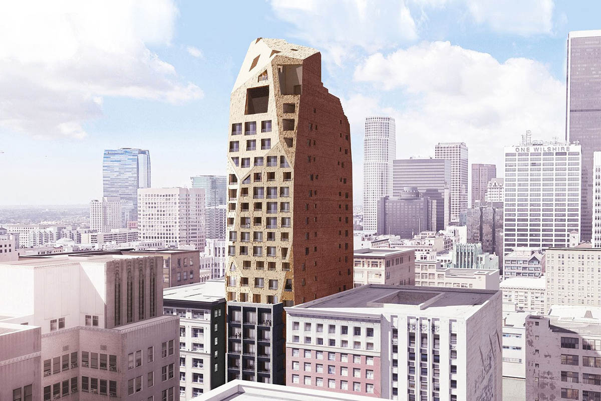 ASAP releases design for rock-formed hotel tower in Downtown Los Angeles