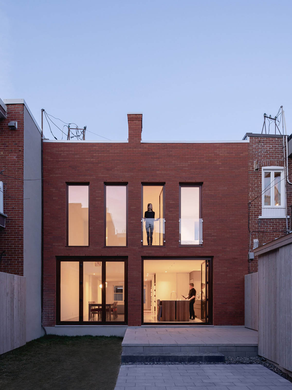 Natalie Dionne Architecture renovates old apartment with bold brick facade in Montréal