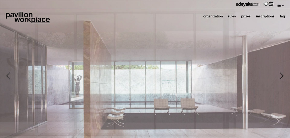 Call for entries to transform Mies van der Rohe's Barcelona Pavilion into a working space