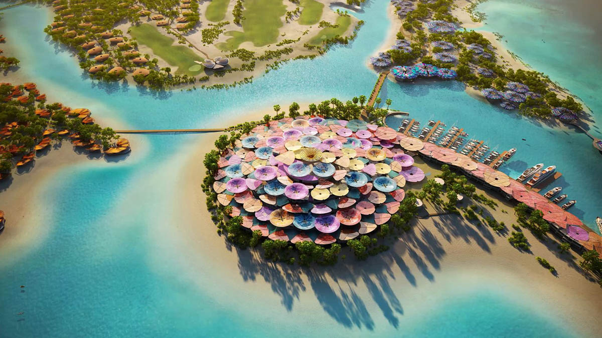 Foster + Partners designs Coral Bloom resort on Saudi Arabia's Shurayrah island
