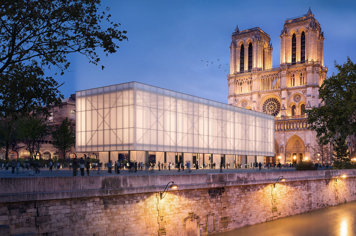 Gensler creates a temporary worship pavilion for Notre-Dame