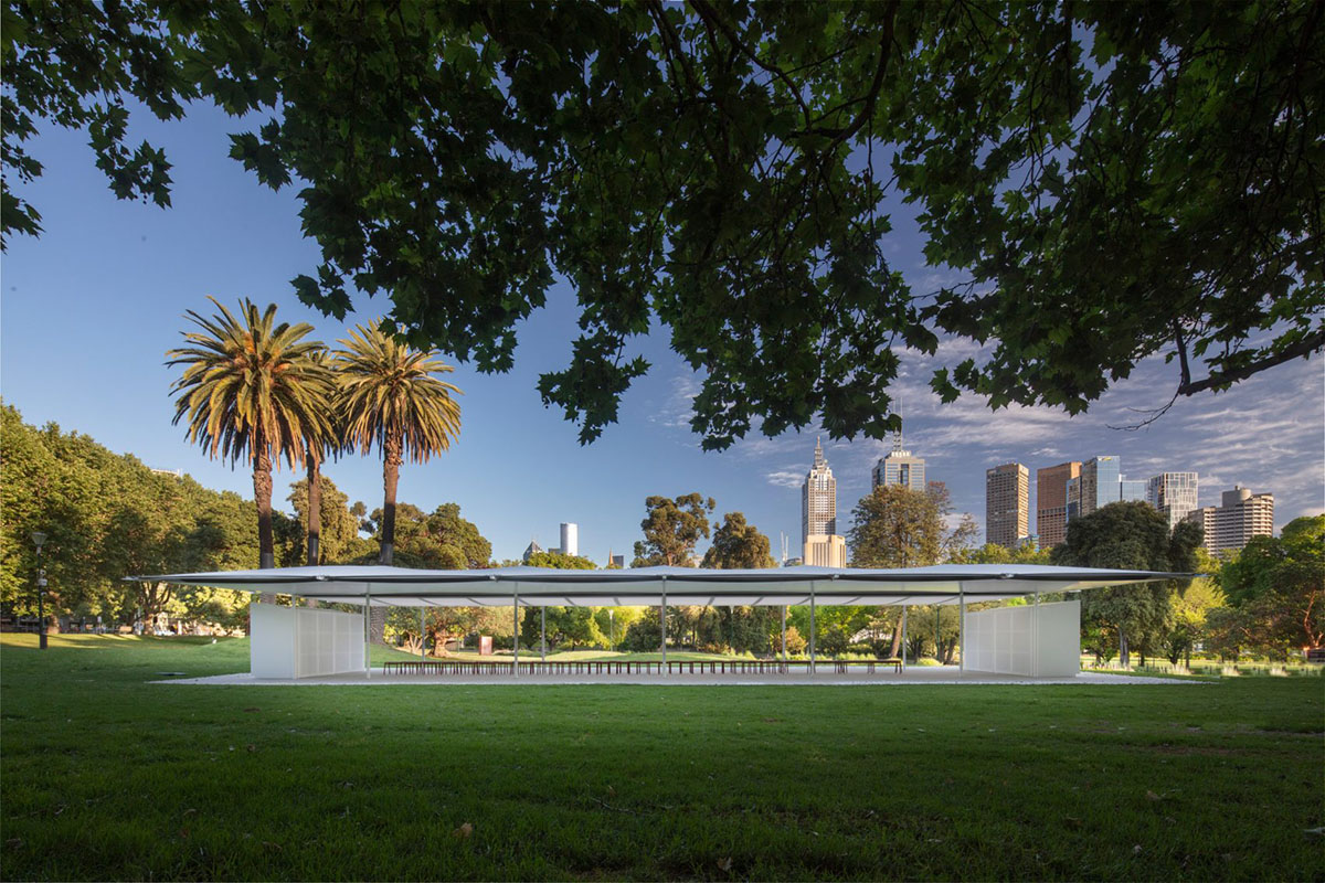 Glenn Murcutt's lantern-inspired 2019 MPavilion opens on November 14 in the Queen Victoria Gardens