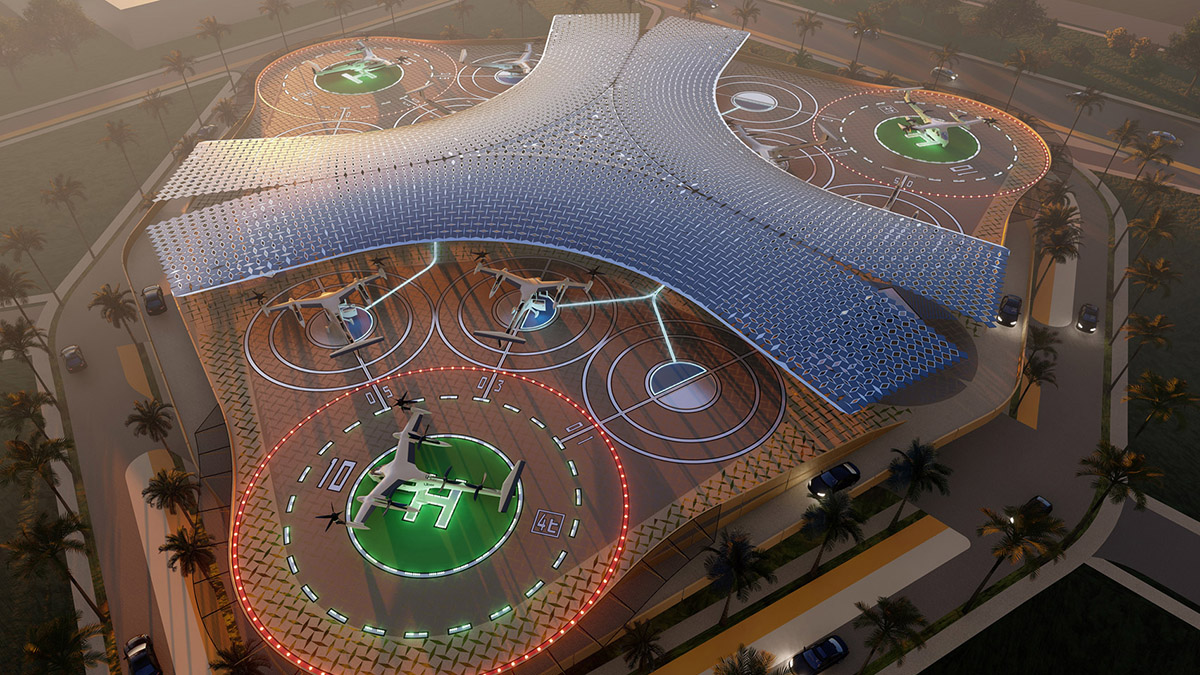 Eight firms reveal designs for Uber Air Skyports