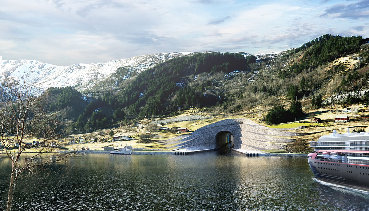 Snøhetta's Stad Ship Tunnel is given green light to start construction in Norway