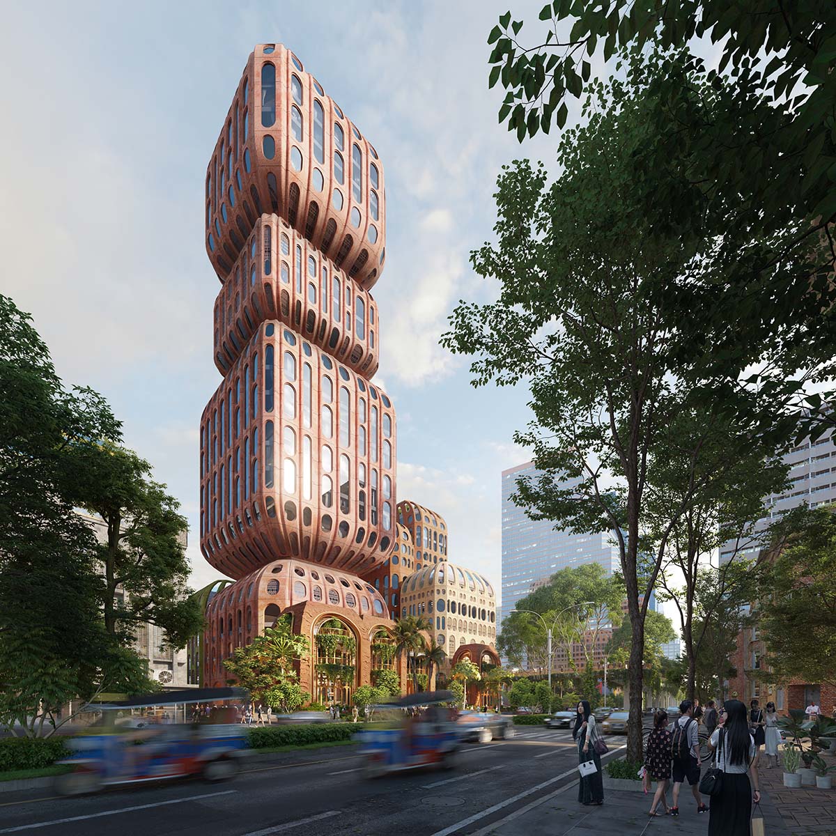 Heatherwick Studio unveils design for lantern-inspired towers in Thailand