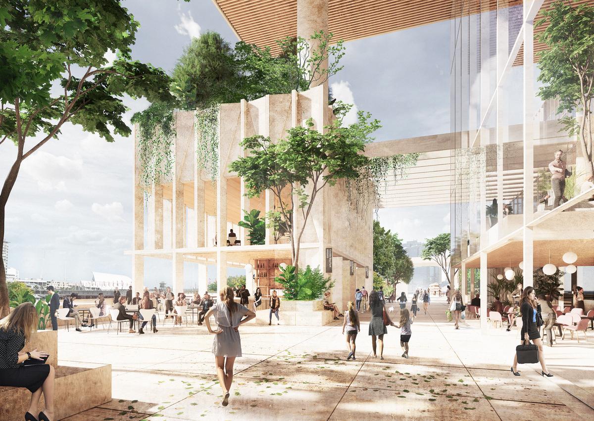 Henning Larsen Architects wins competition to design Cockle Bay Park tower in central Sydney