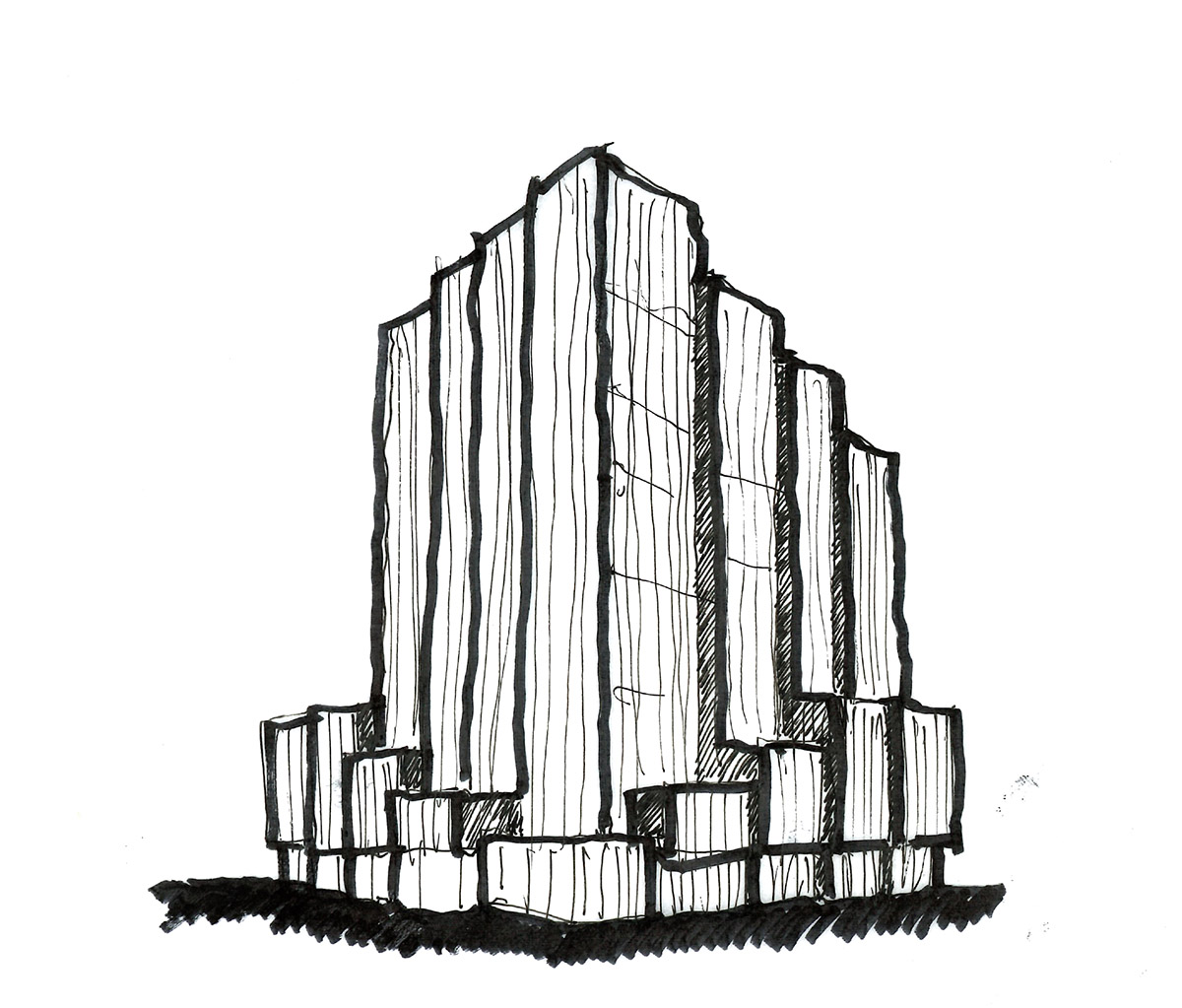 Basalt rock formations in California inform a new support center by Henning Larsen