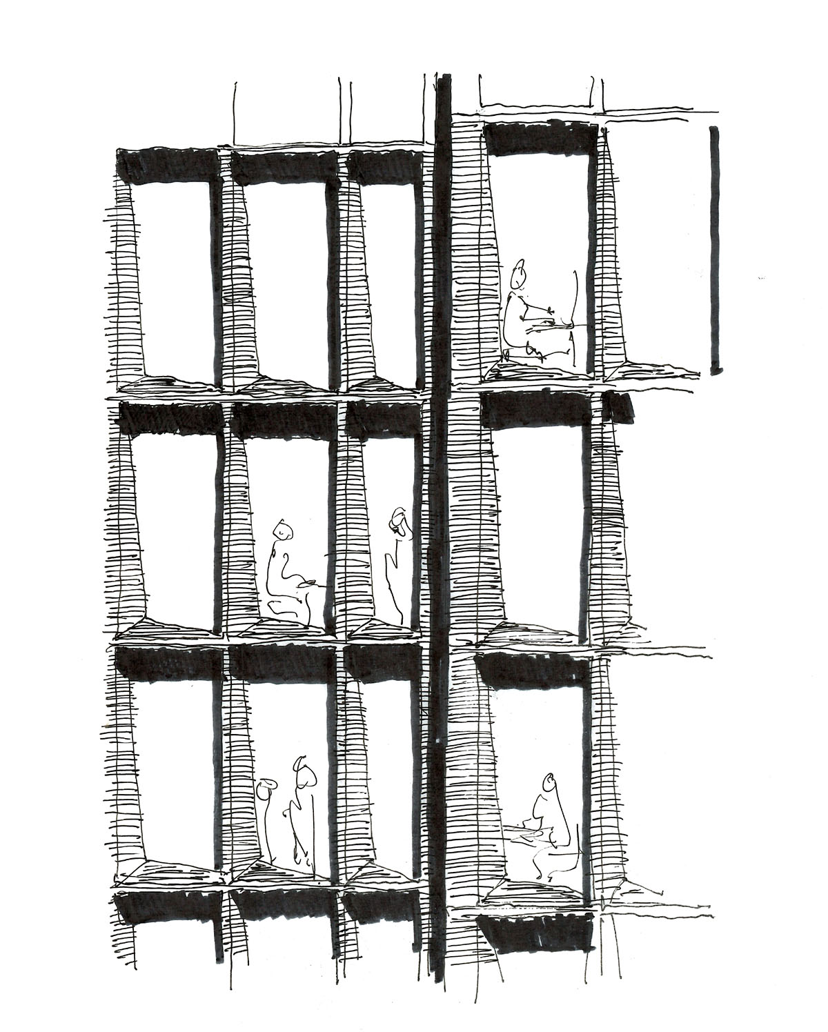 Basalt rock formations in California inform a new support center by Henning Larsen