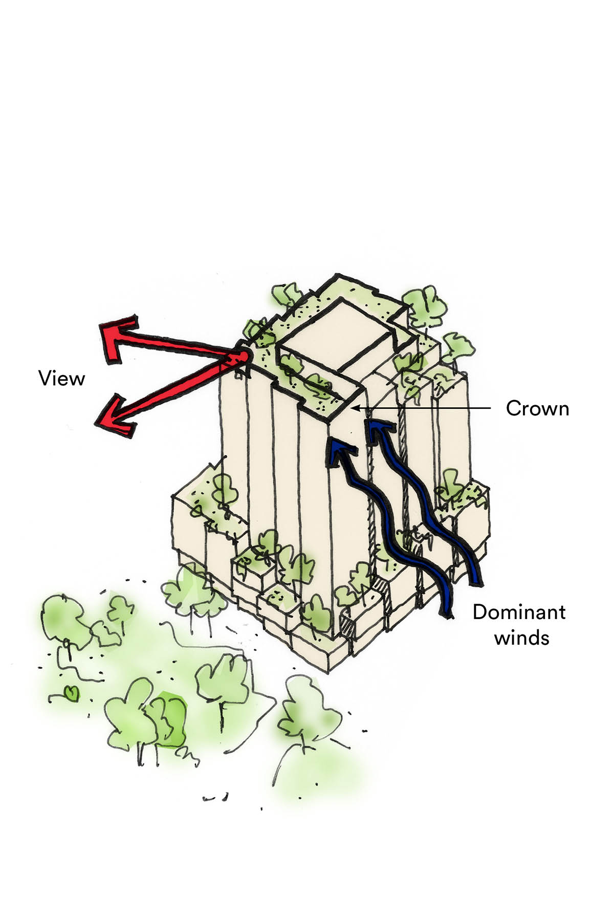 Basalt rock formations in California inform a new support center by Henning Larsen