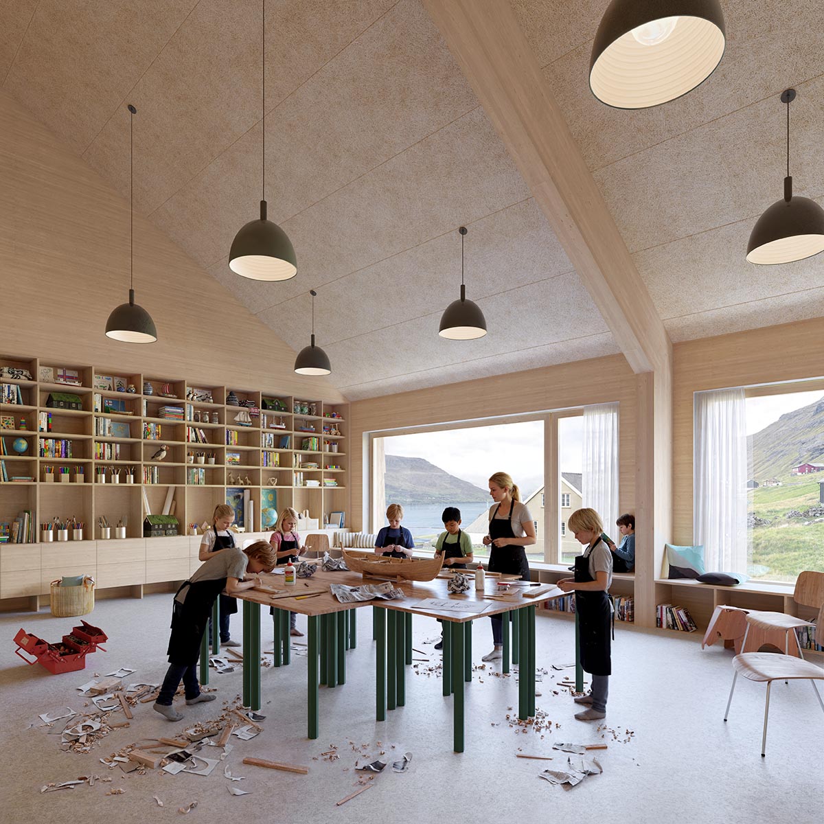 Henning Larsen converts 1950s school into a learning village in Faroese landscape