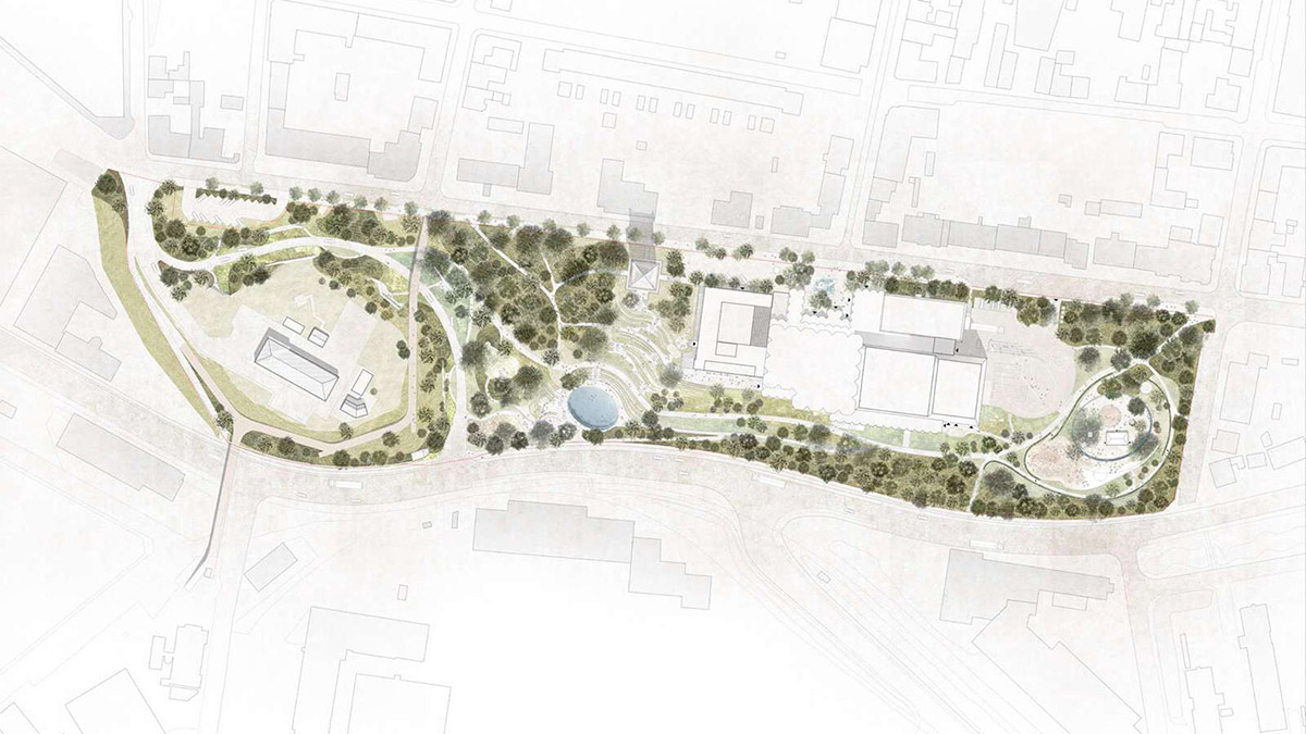 Henning Larsen Architects transforms Denmark's Esbjerg Bypark with undulating urban stairs