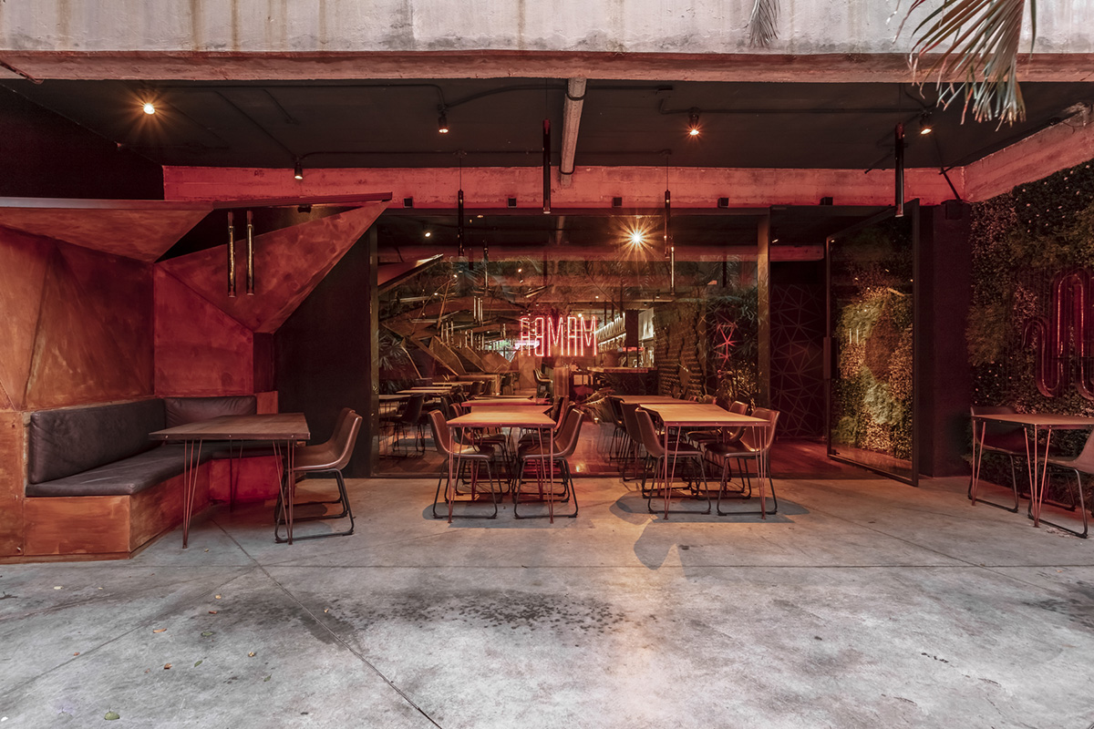 Hitzig Militello Arquitectos creates abstract landscape in the interior of Mamba Bar in Buenos Aires