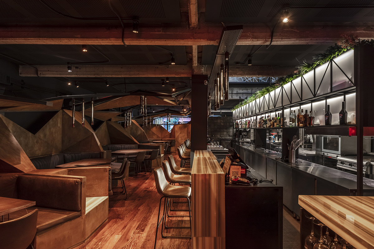 Hitzig Militello Arquitectos creates abstract landscape in the interior of Mamba Bar in Buenos Aires