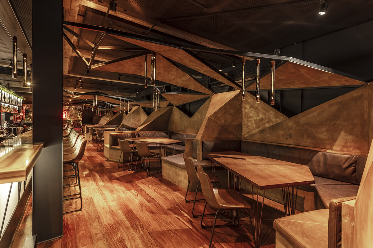 Hitzig Militello Arquitectos creates abstract landscape in the interior of Mamba Bar in Buenos Aires