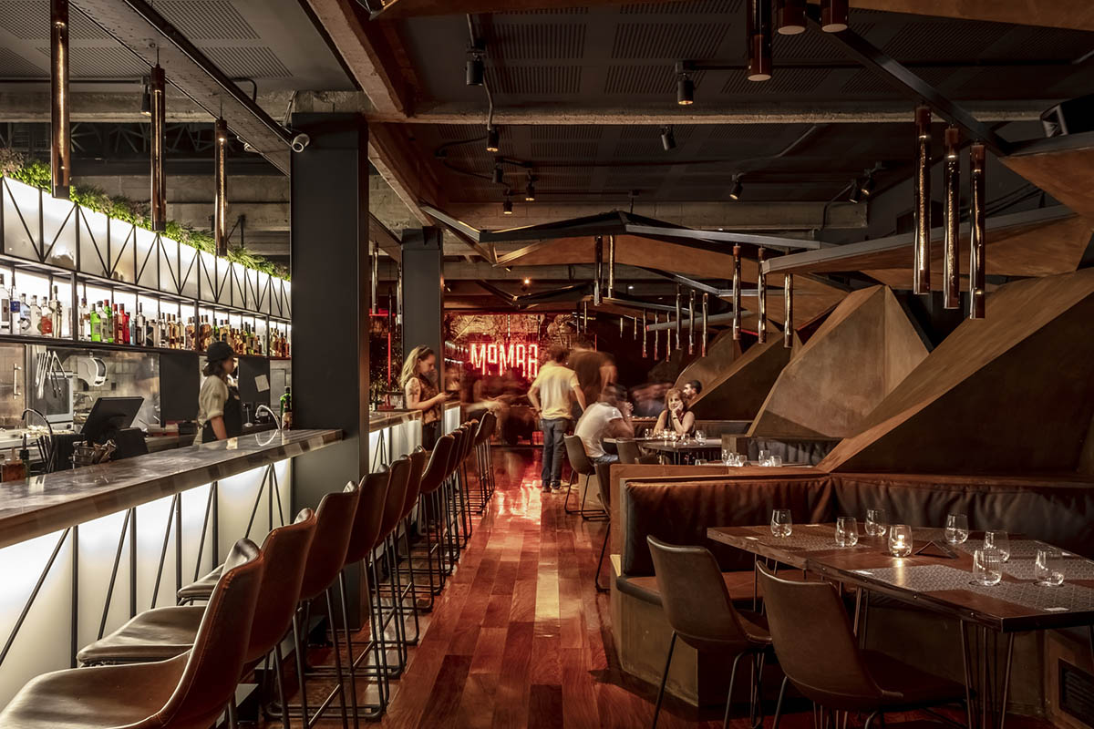 Hitzig Militello Arquitectos creates abstract landscape in the interior of Mamba Bar in Buenos Aires