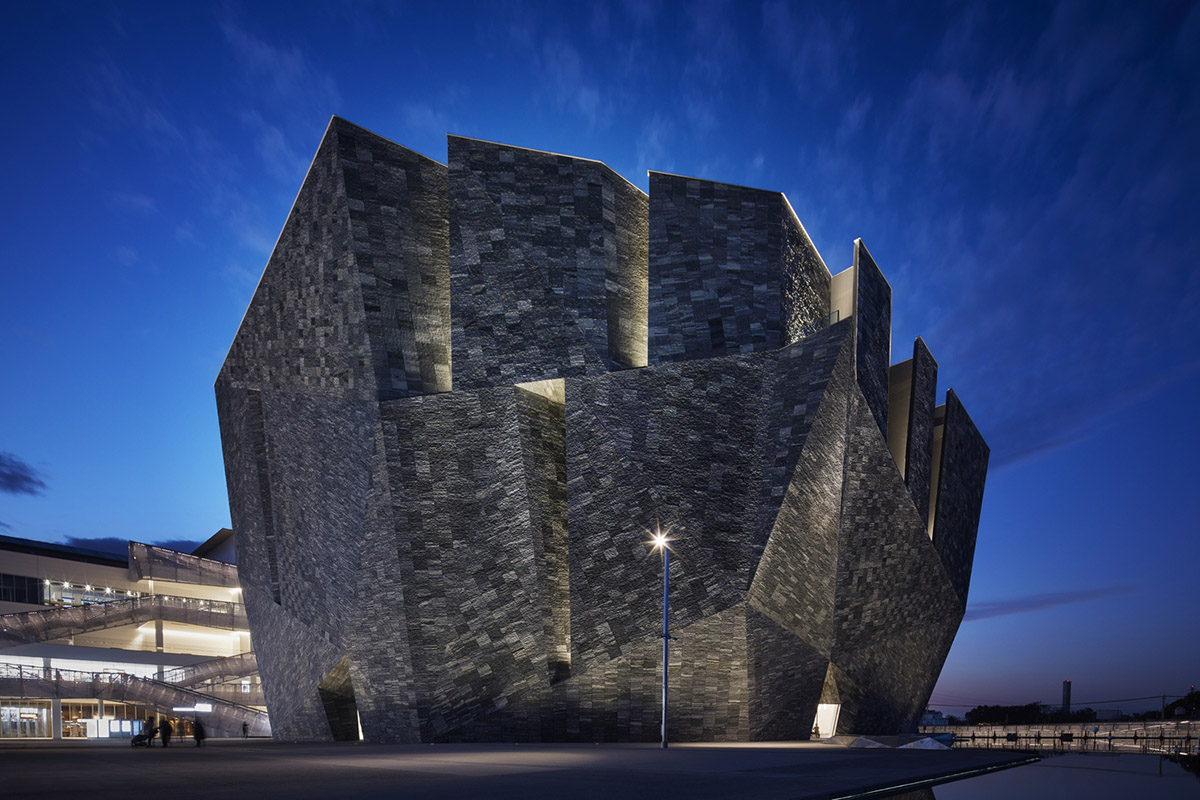 Kengo Kuma creates monolithic Kadokawa Culture Museum made of granite façade in Japan