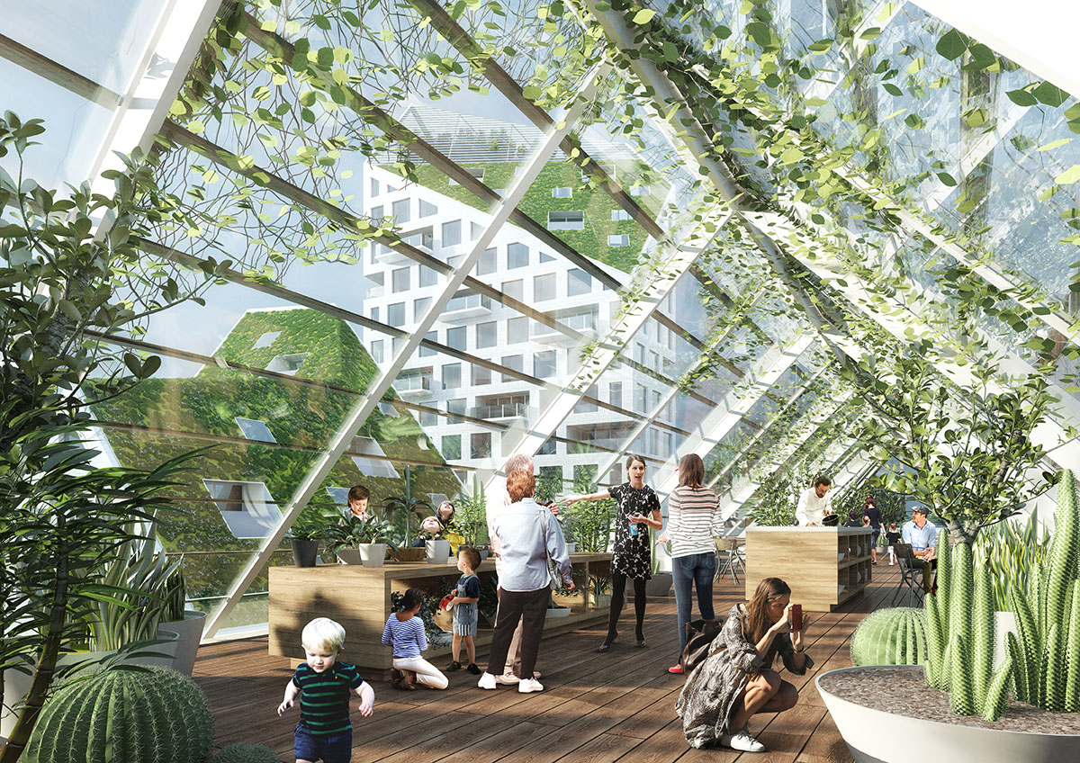 MVRDV sparks Eindhoven’s sustainable ethos with jagged green-infilled residences