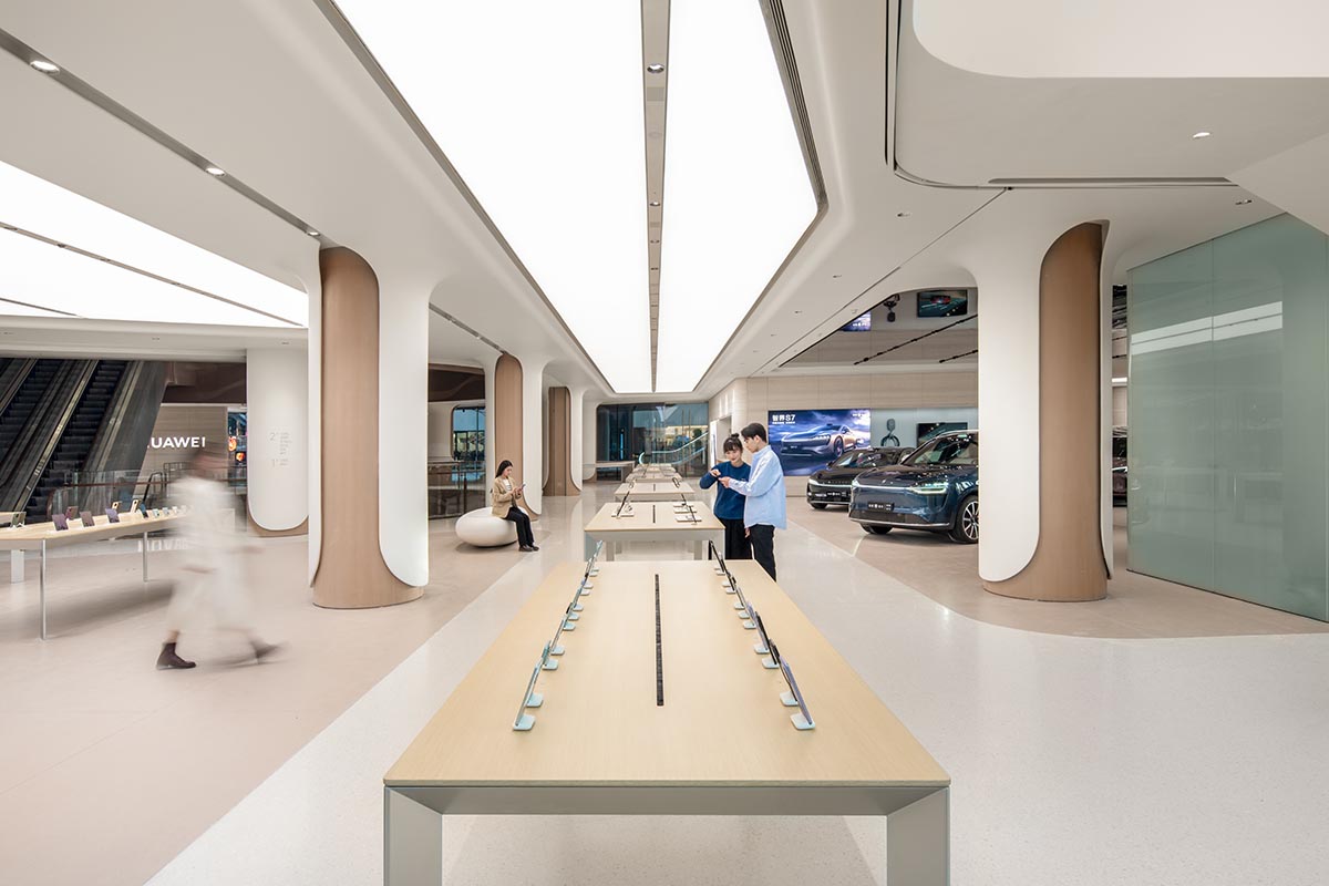 UNStudio creates monumental façade with petal-like columns for Huawei flagship store